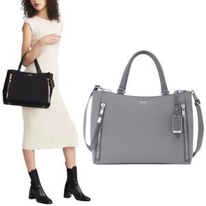 Tumi Voyageur Valetta Medium Tote Bag Nylon Fog Gray Travel Bag